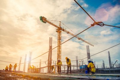 workers on construction site